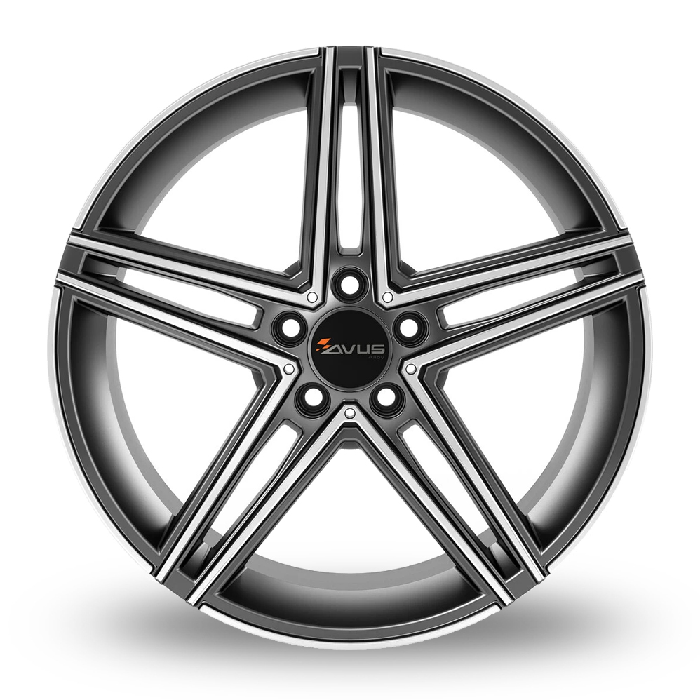 18" Avus Racing AC-515 Anthracite Polished Alloy Wheels