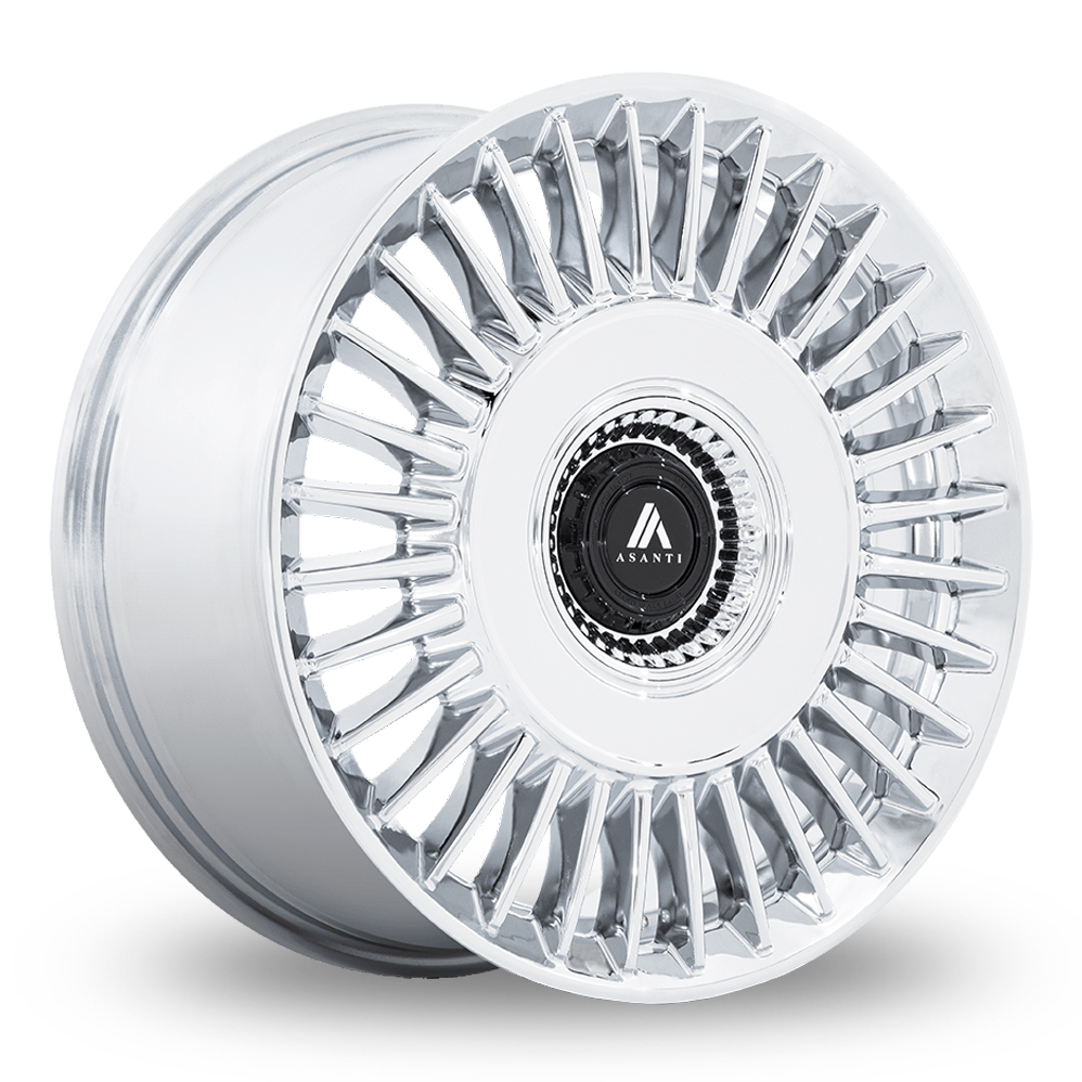 Asanti Black AB040 Tiara (USA Warehouse) Chrome Alloy Wheels