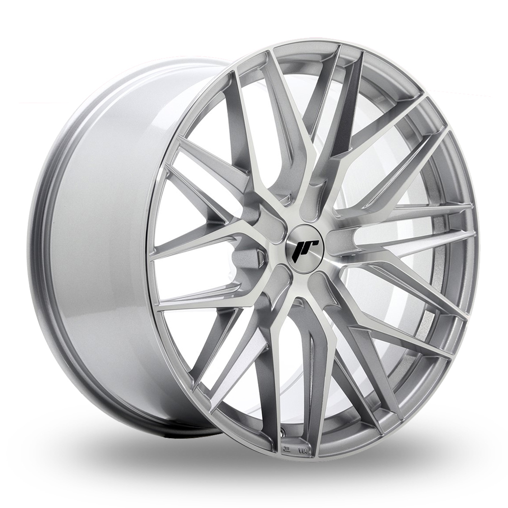 21 Inch Japan Racing JR28 (10.5x21) (Custom Fitment) Silver Machined Face Alloy Wheels