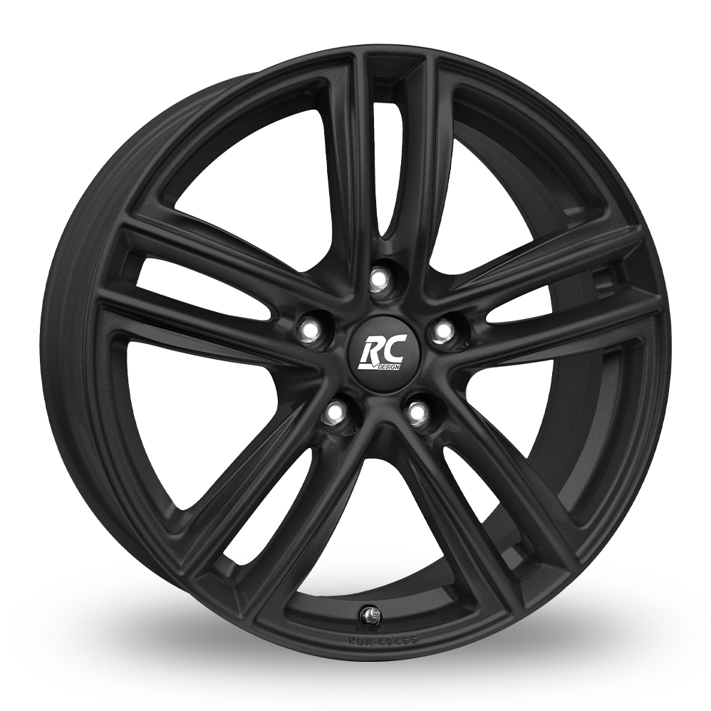 6x16 5x100 ET38 RC Design RC27 (Schwarz Matt Lackiert) (57.1cb) (650kg Load) (8.0kg Weight) (d25.6 /R12.8 Ball Seat) (BA) Alloy Wheels