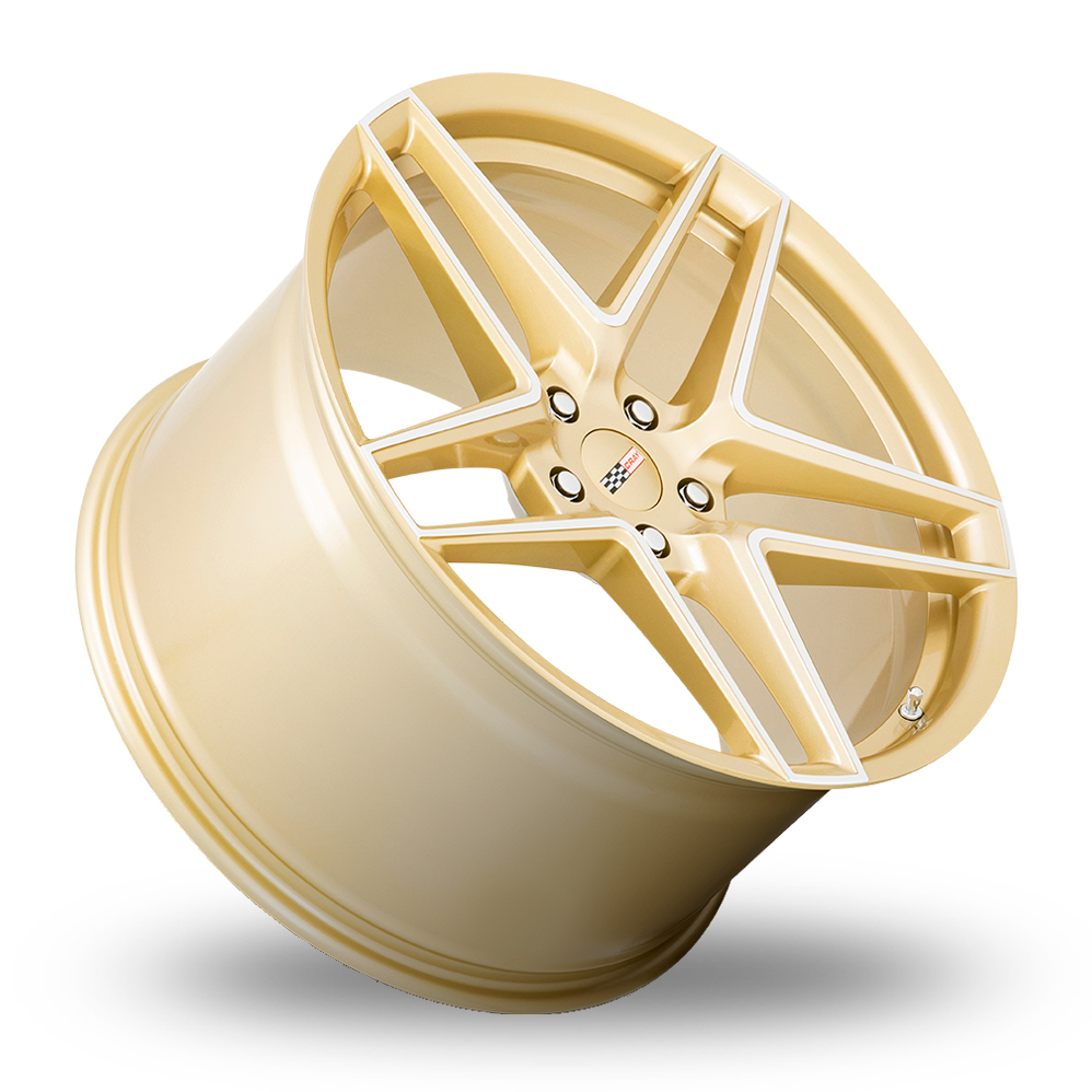 21" Cray Panthera Gloss Gold With Mirror Face Alloy Wheels