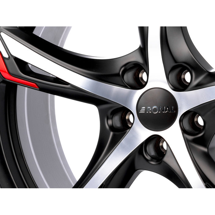 20" Ronal R62 RED Matt Black Polished Red Alloy Wheels