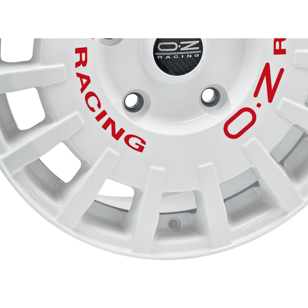 18" OZ Racing Rally Racing VAN Race White Red Lettering Alloy Wheels