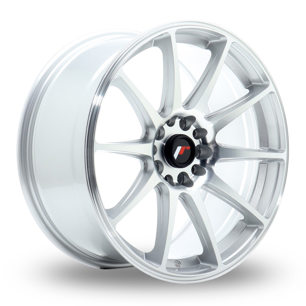 Japan Racing JR11 (8.5x18) Silver Machined Face Alloy Wheels