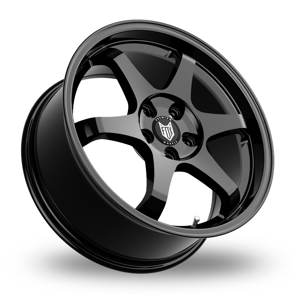 17" Fox Racing PF5 Gloss Black Alloy Wheels