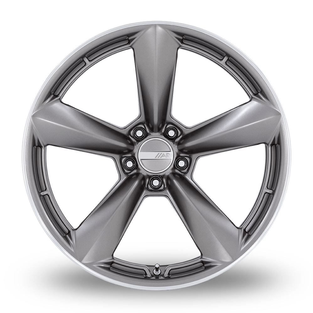 20" American Racing TTF Matte Anthracite With Machined Lip Alloy Wheels