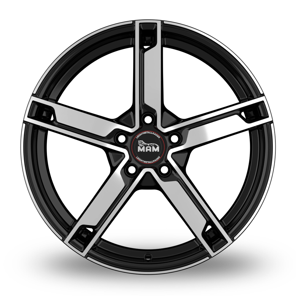 18" MAM W4 Black Polished Alloy Wheels