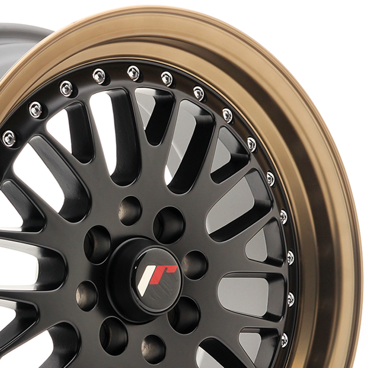 15" Japan Racing JR10 (7x15) Matt Black Bronze Lip Alloy Wheels