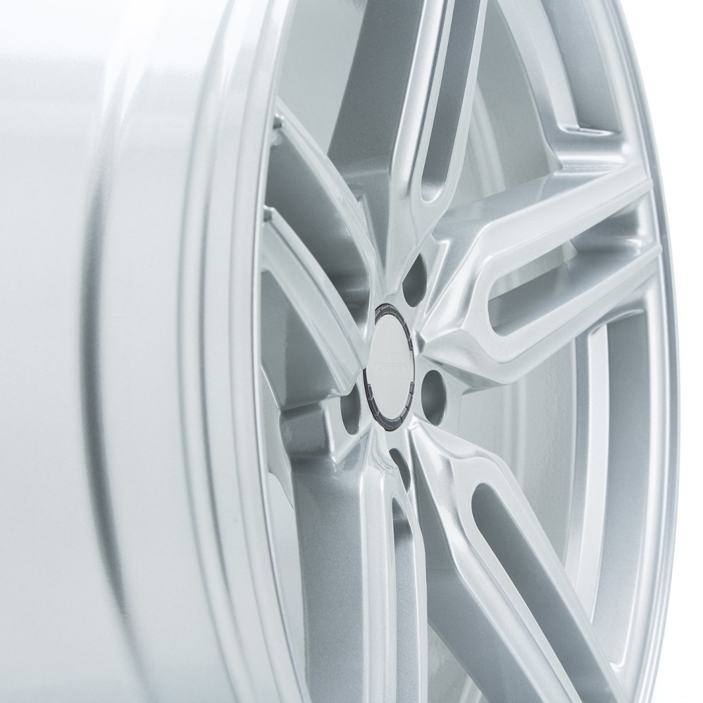 21" Vossen HF-1 (9.5x21) (Deep Concave) Gloss Silver Alloy Wheels