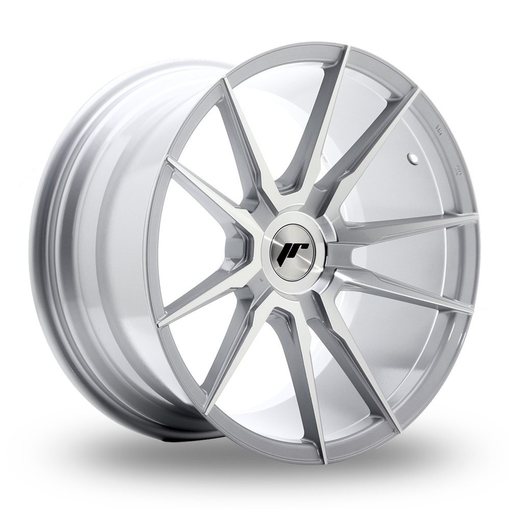 Japan Racing JR21 (9.5x18) (Custom Fitment) Silver Machined Face Alloy Wheels
