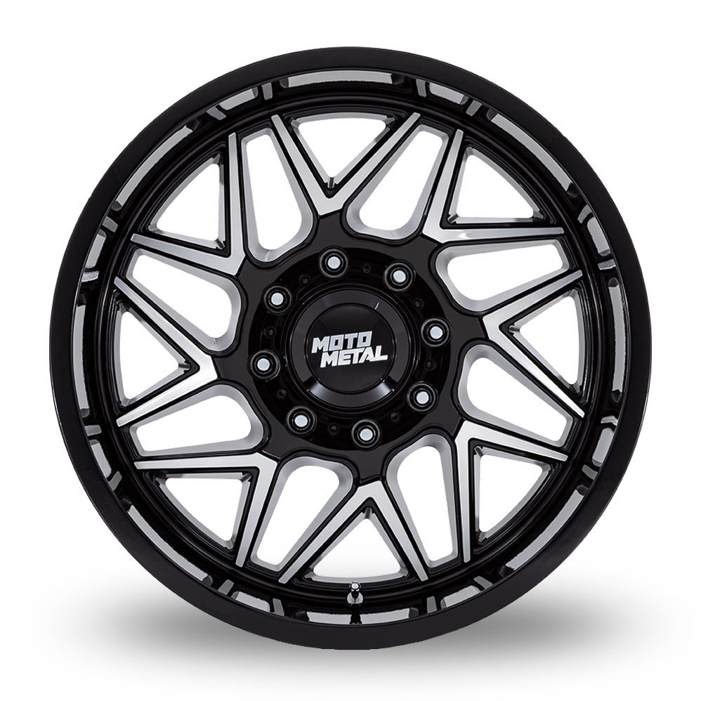 20" Moto Metal MO812 Turbine Gloss Black With Machined Face Alloy Wheels