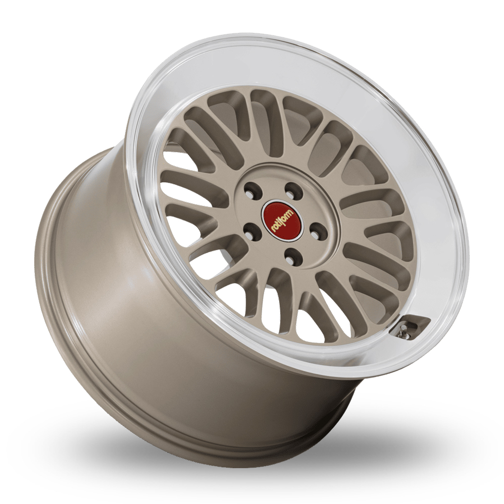 18" Rotiform RC214 SCP (USA Warehouse) Matt Gold With Diamond Cut Lip Alloy Wheels