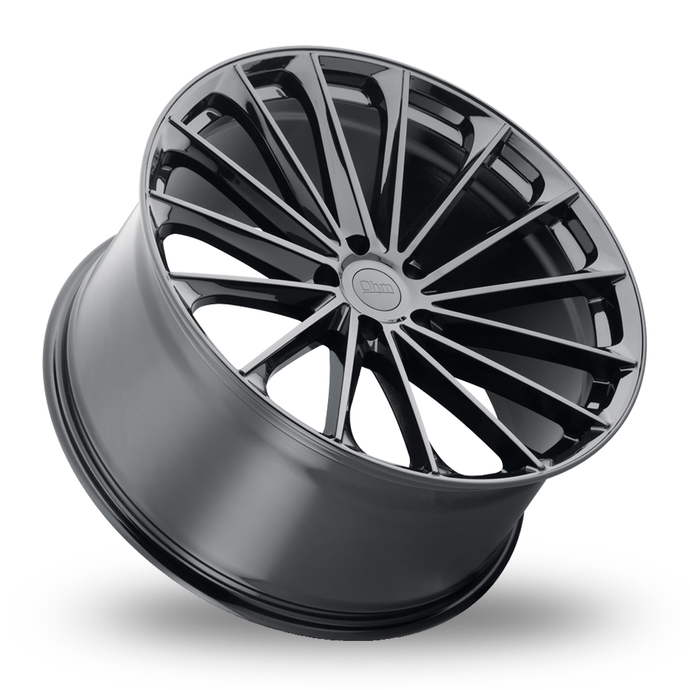 22" OHM Proton Gloss Black Alloy Wheels