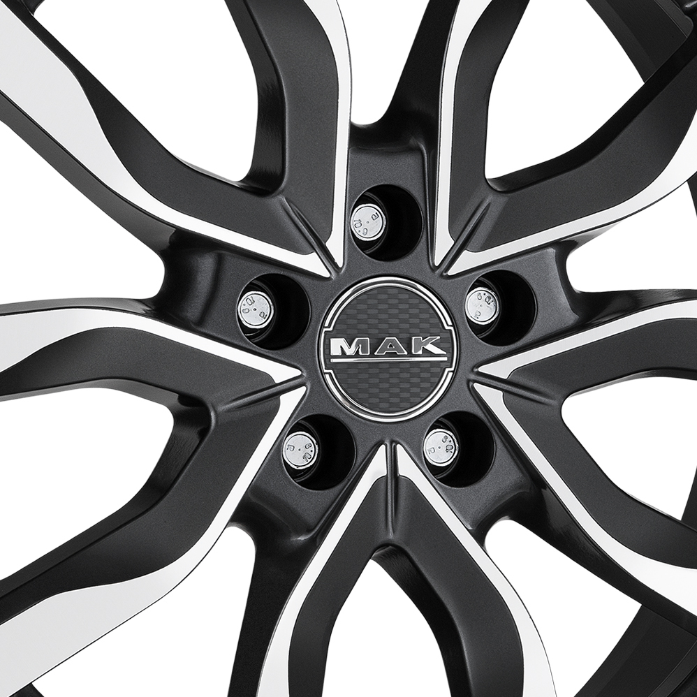 20" MAK Highlands Gunmetal Mirror Alloy Wheels