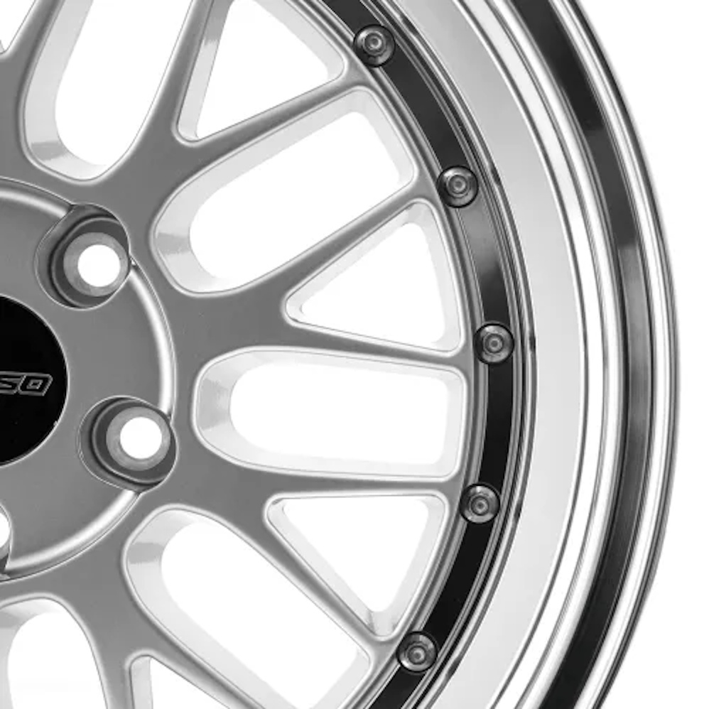 17" Lenso XLM Gloss Silver Polished Alloy Wheels