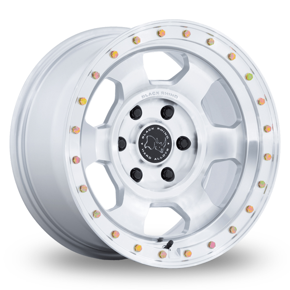 Black Rhino BR029 Trooper (USA Warehouse) Gloss Silver With Machined Face Alloy Wheels