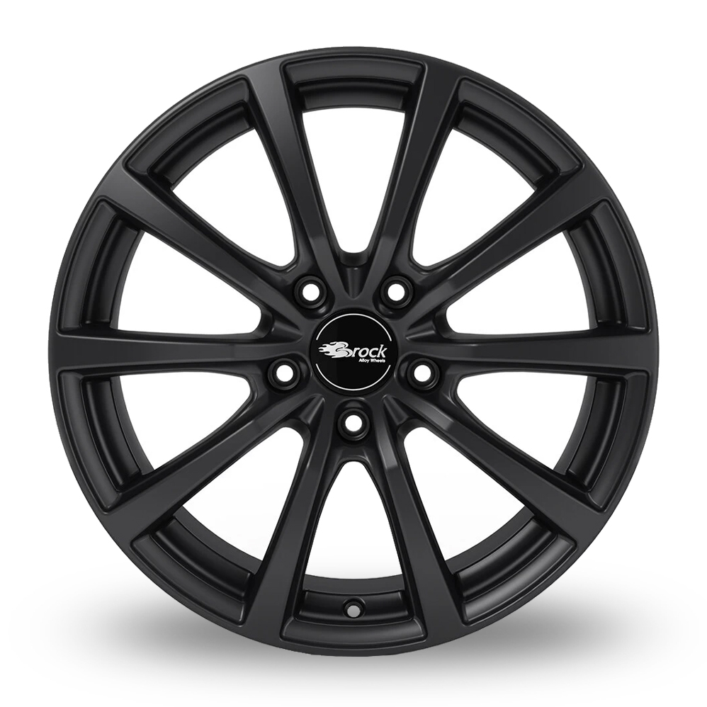 18" Brock B32 Matt Black Alloy Wheels