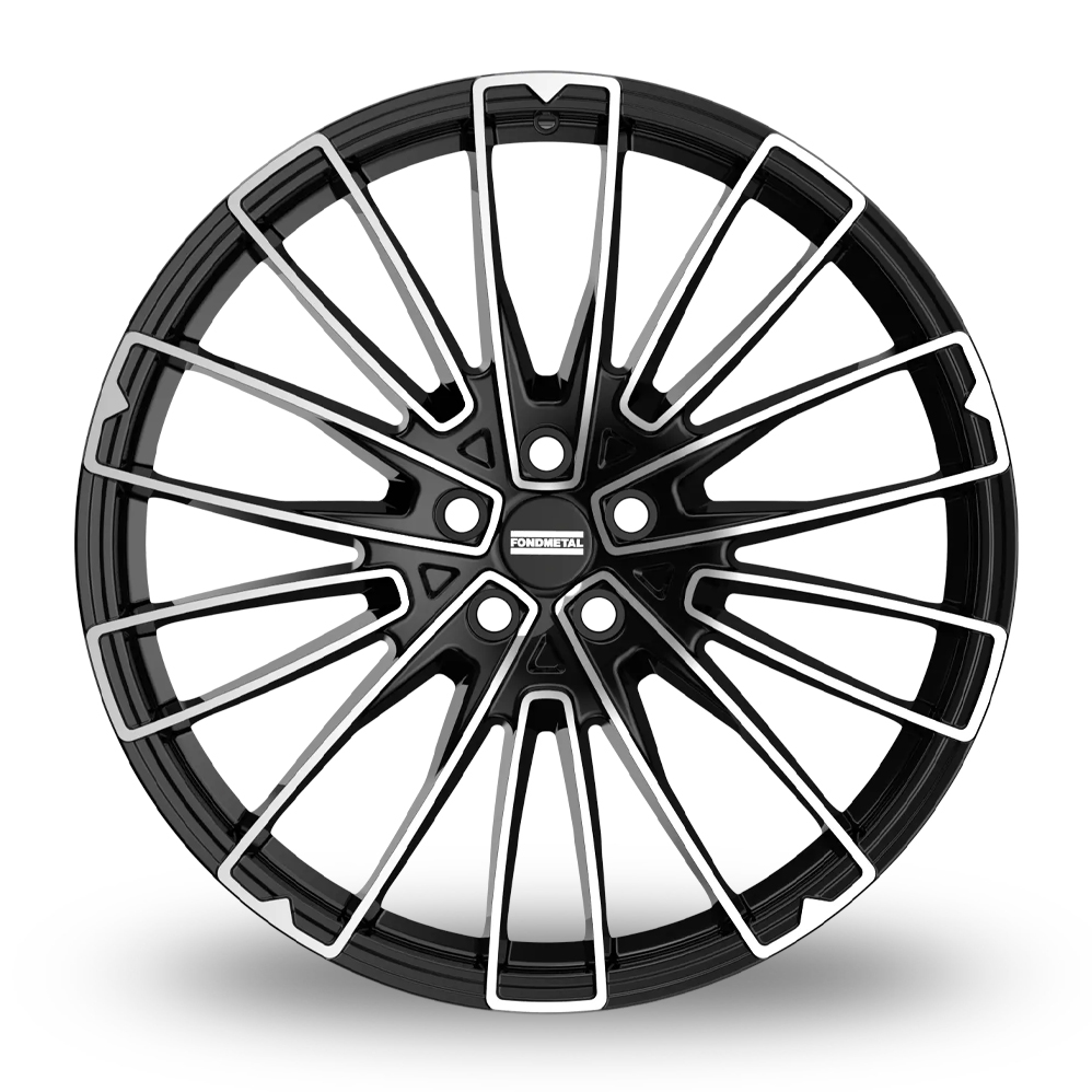 23" Fondmetal Volcan Gloss Black Machined Alloy Wheels