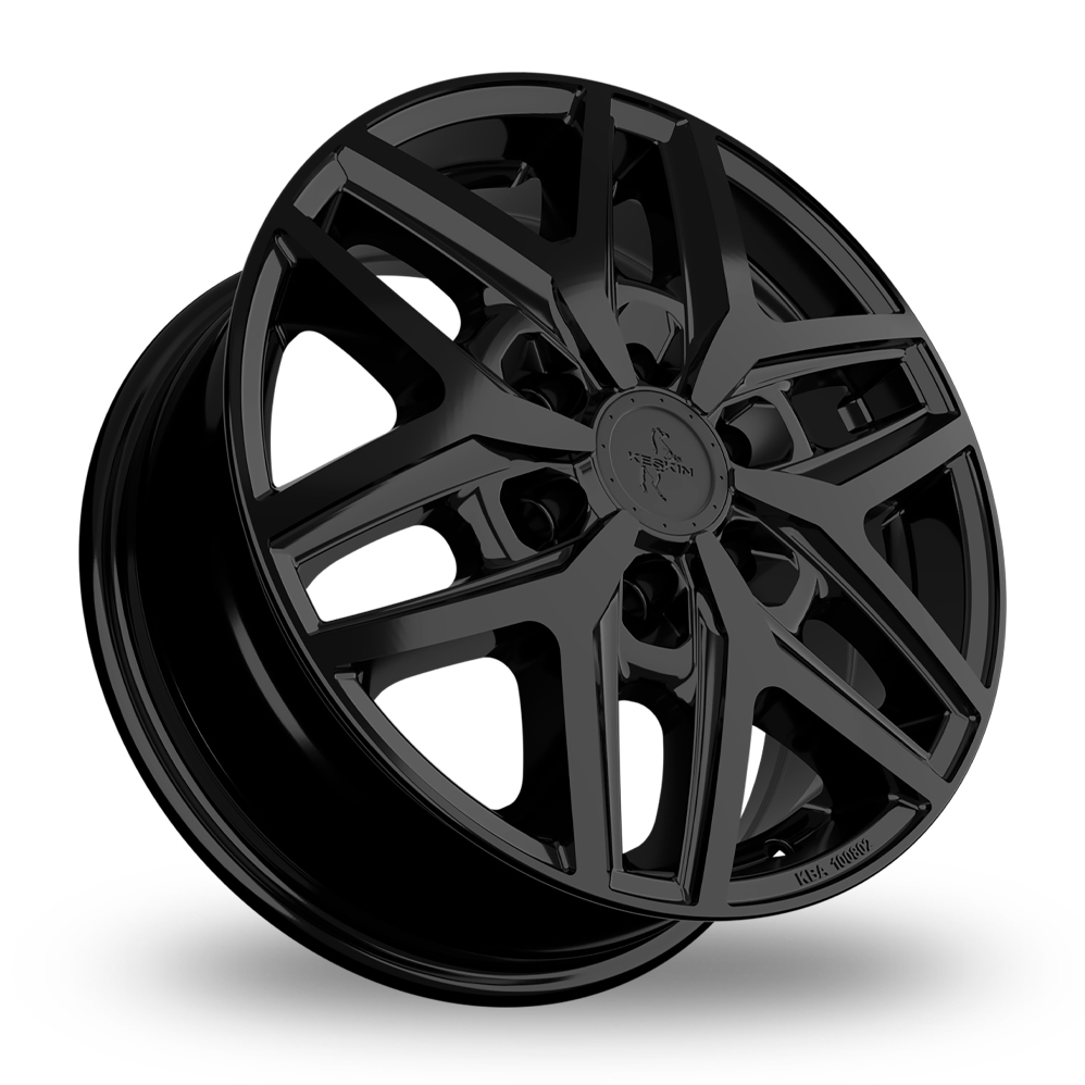 16" Keskin Tuning KT C1-6L Gloss Black Alloy Wheels
