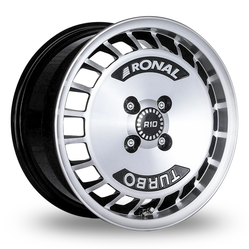 15" Ronal R10 Turbo Black Polished Alloy Wheels