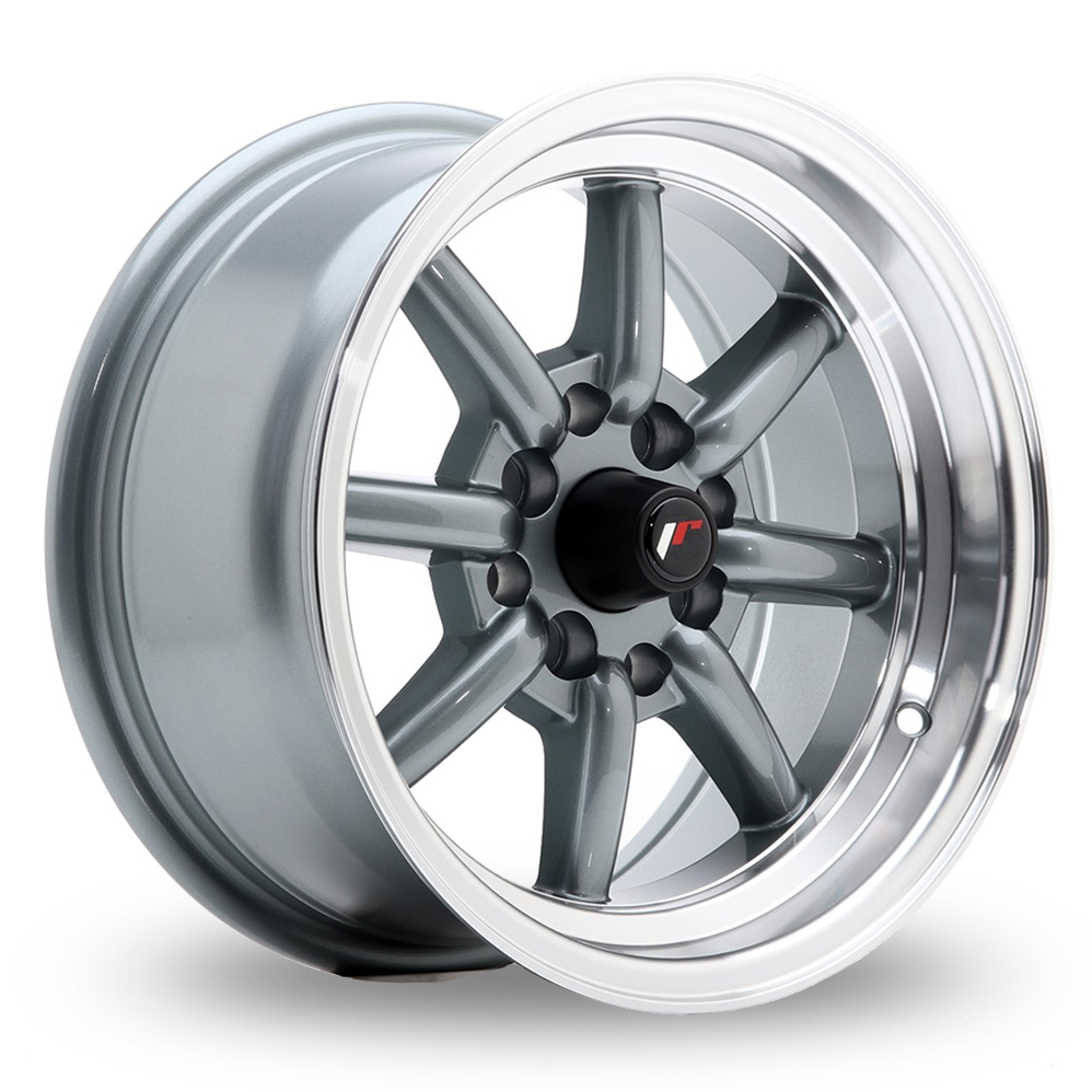 Japan Racing JR19 (7x14) Gunmetal Machined Lip Alloy Wheels