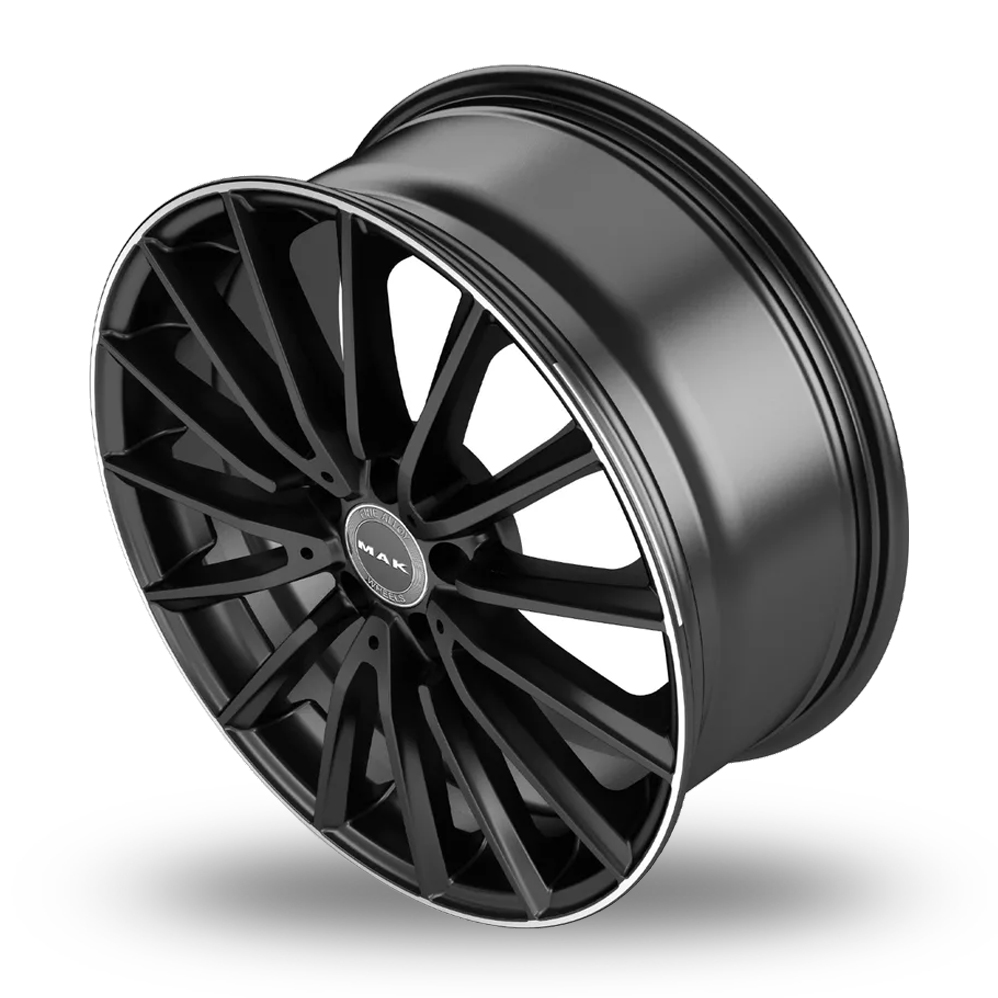 20" MAK Komet Gloss Black Mirror Ring Alloy Wheels
