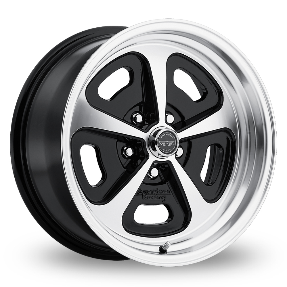 American Racing Vintage VN501 500 Mono Cast (EU Warehouse) Gloss Black Machined Alloy Wheels