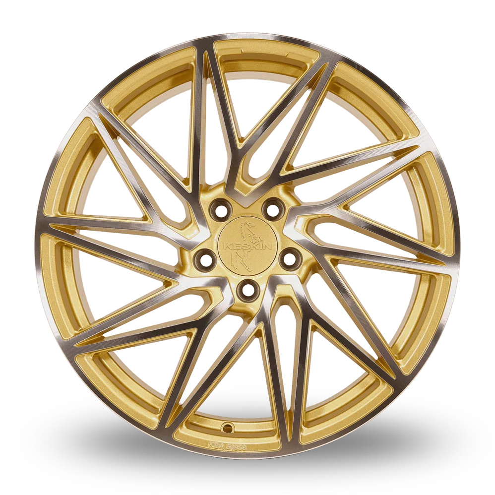19" Keskin Tuning KT20 Gold Polished Alloy Wheels
