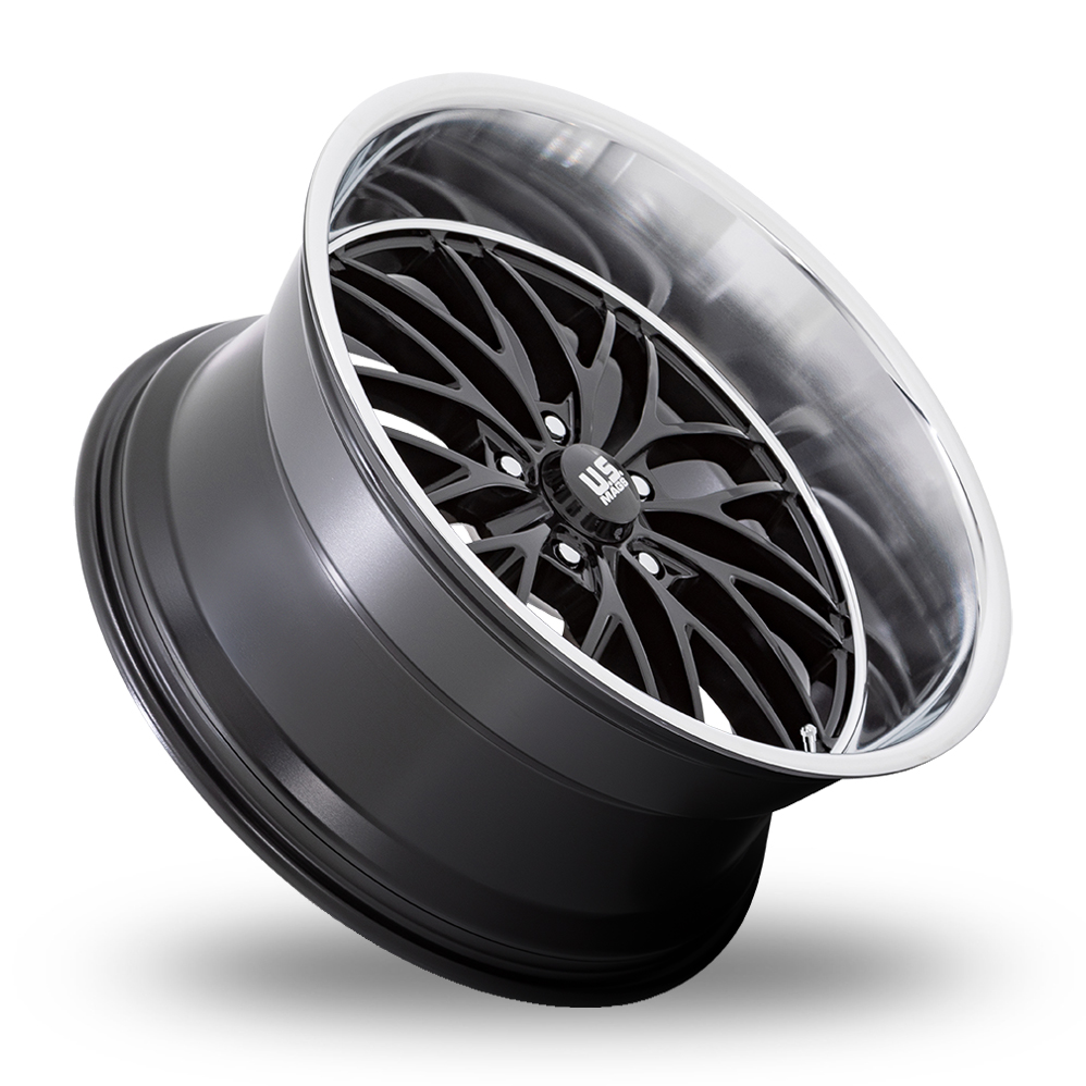 22" US Mags U138 Santa Cruz Gloss Black With Diamond Cut Lip Alloy Wheels