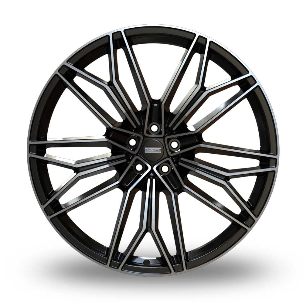 23" Fondmetal STC-23 Gloss Black Machined Alloy Wheels