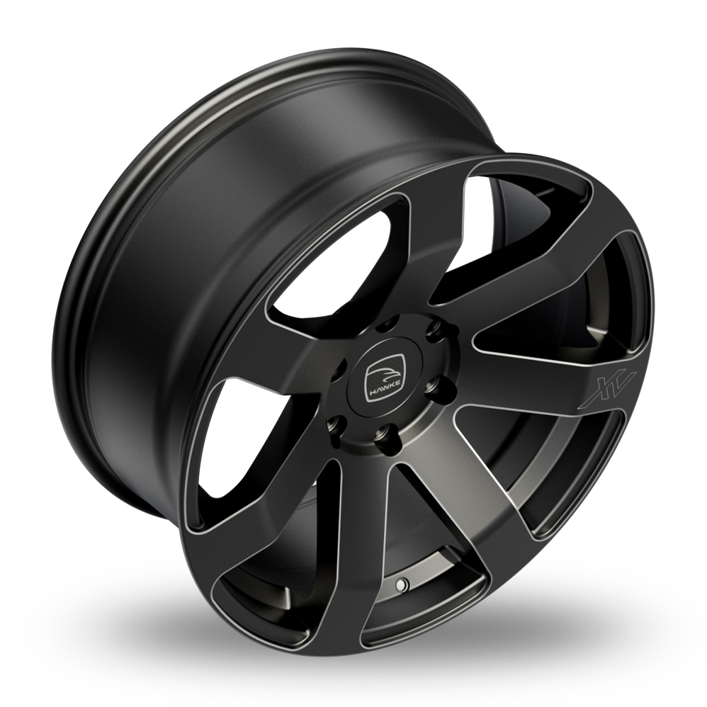 20" Hawke Summit XV Matt Black Accent Alloy Wheels