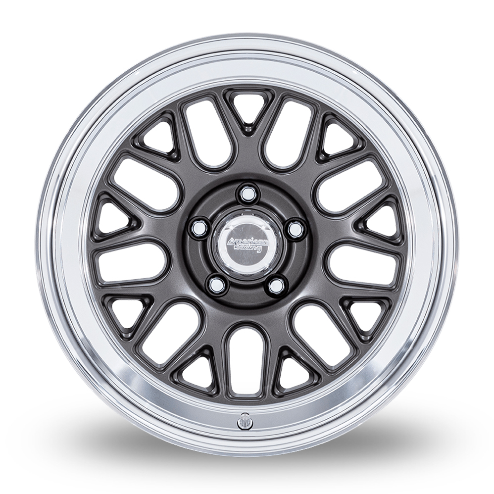 20" American Racing Vintage VN516 G-Force Matte Anthracite With Diamond Cut Lip Alloy Wheels