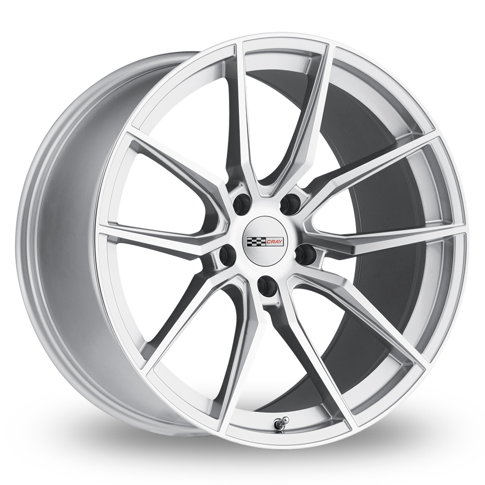 Cray Spider (USA Warehouse) Silver With Mirror Cut Face Alloy Wheels