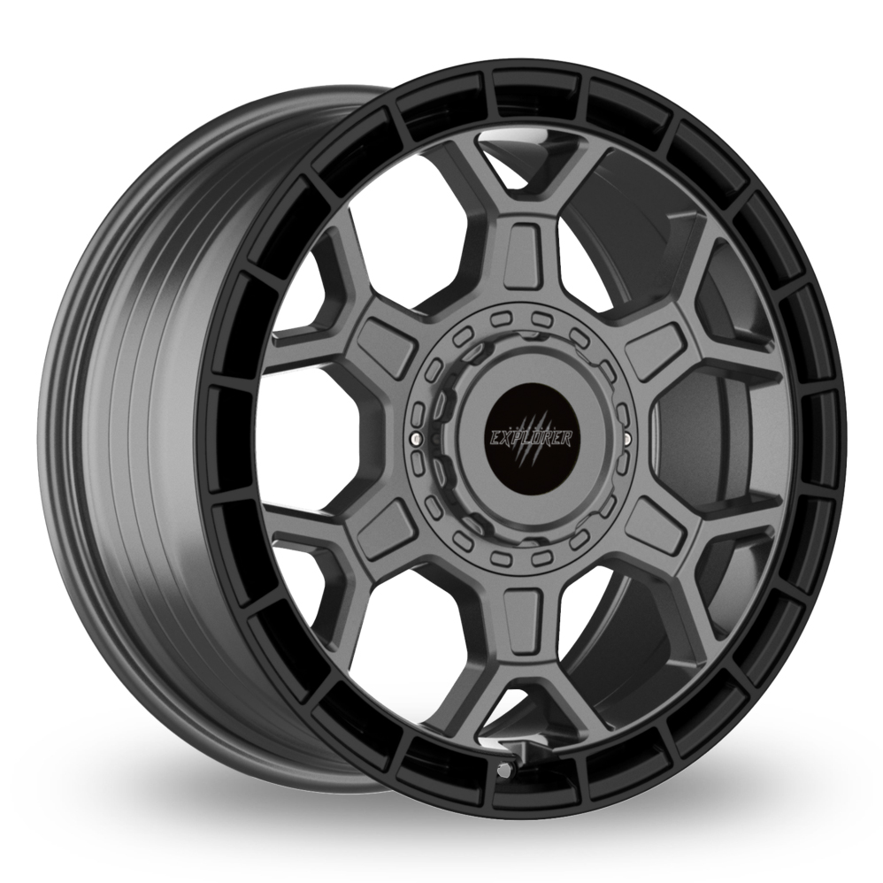 Wolfrace Explorer Black Wolf ONE Matt Black Gunmetal Alloy Wheels