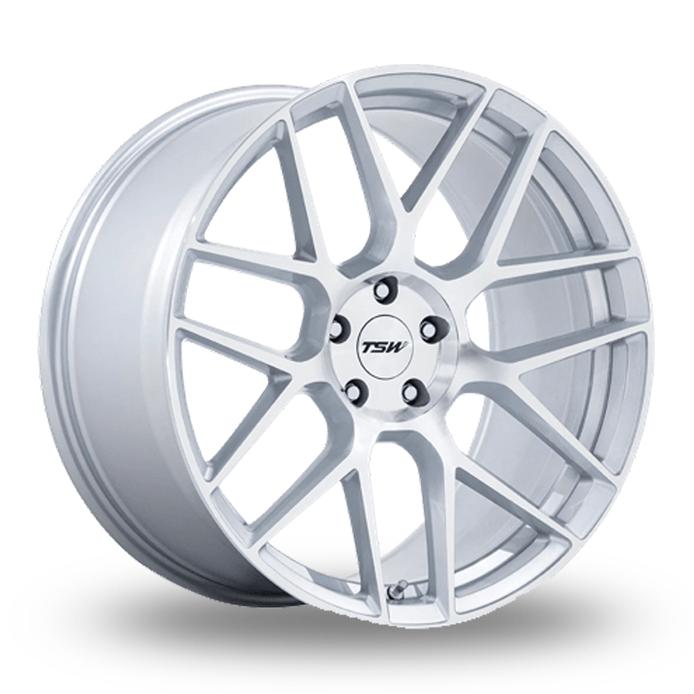 TSW TW002 Lasarthe (USA Warehouse) Gloss Silver Machined Alloy Wheels