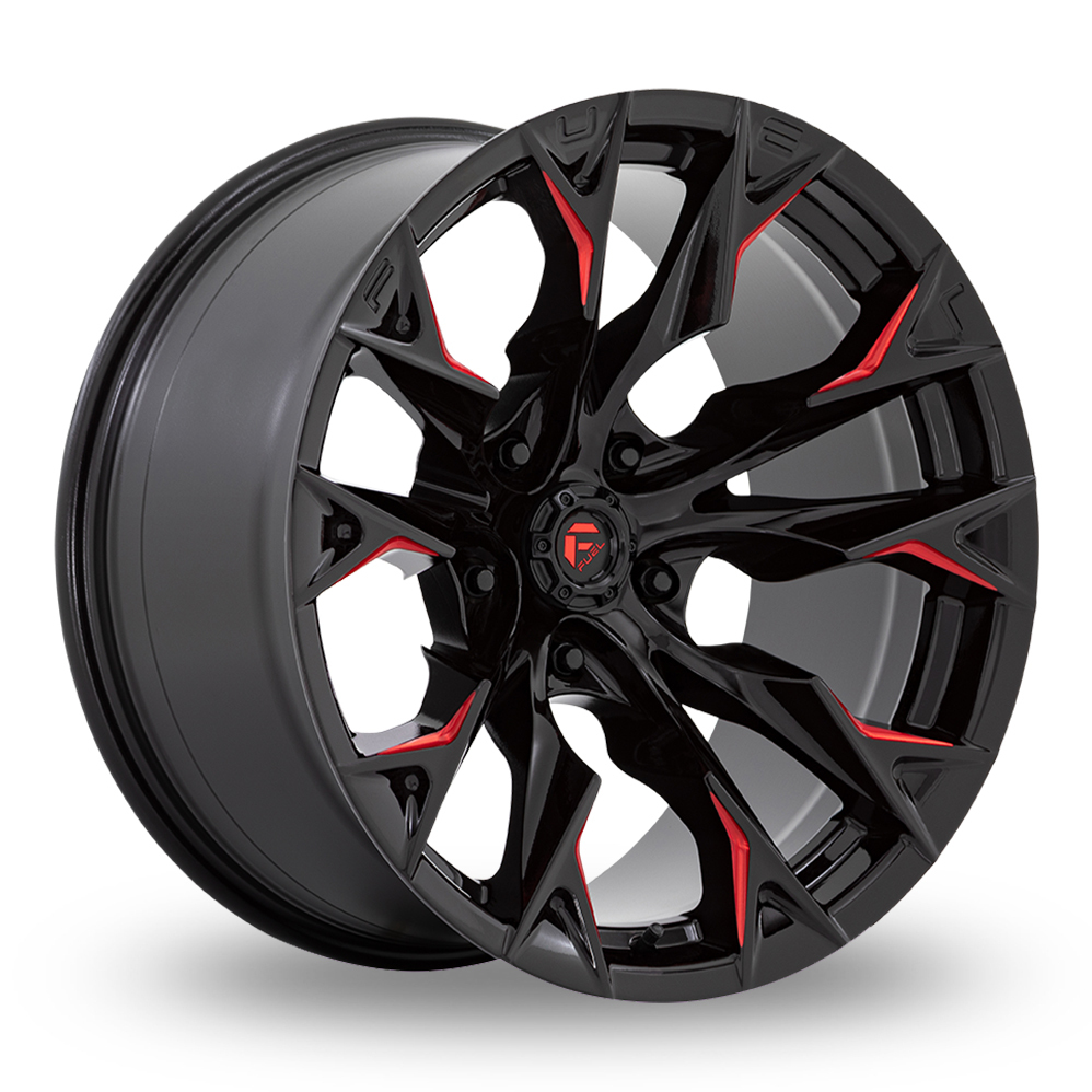 Fuel Off-Road D823 Flame (USA Warehouse) Gloss Black Milled With Candy Red Alloy Wheels