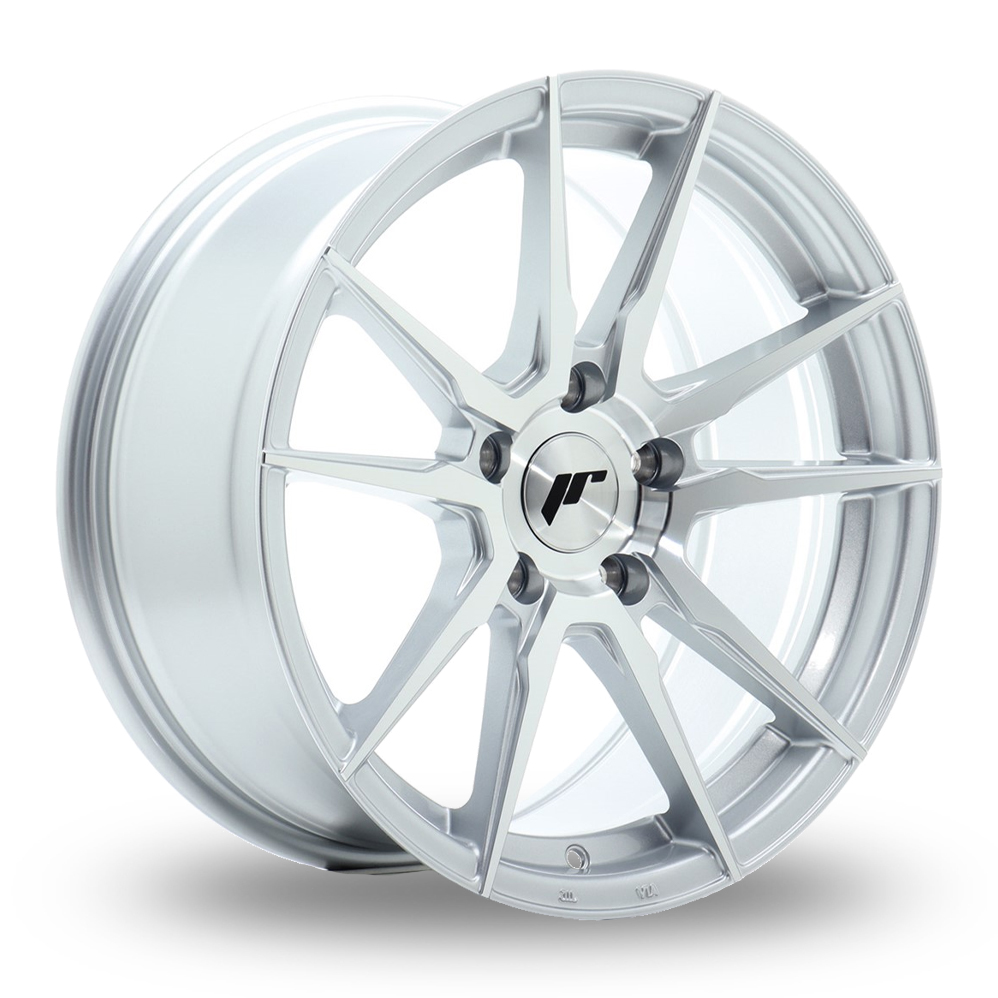 Japan Racing JR21 (8x17) Silver Machined Face Alloy Wheels
