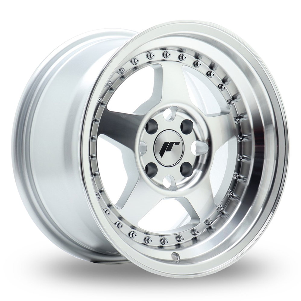 Japan Racing JR6 (8x15) Silver Machined Face Alloy Wheels