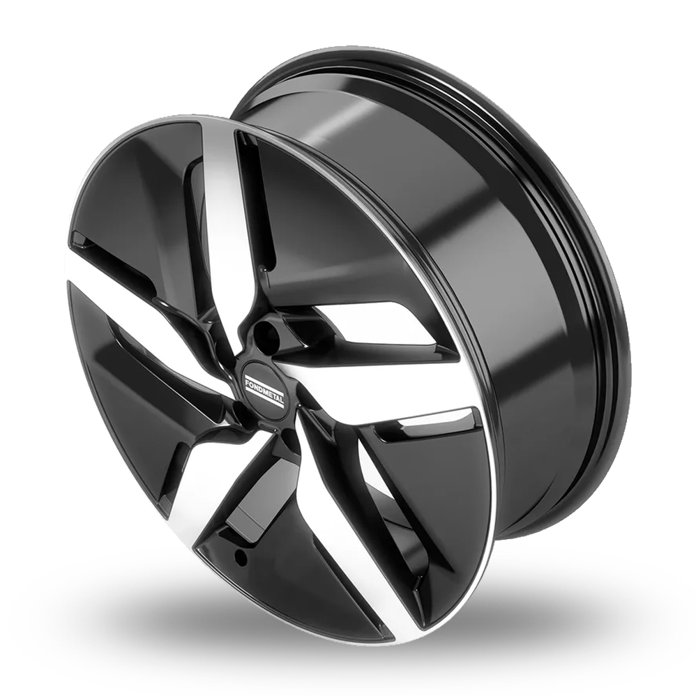 21" Fondmetal E-Joule Gloss Black Machined Alloy Wheels