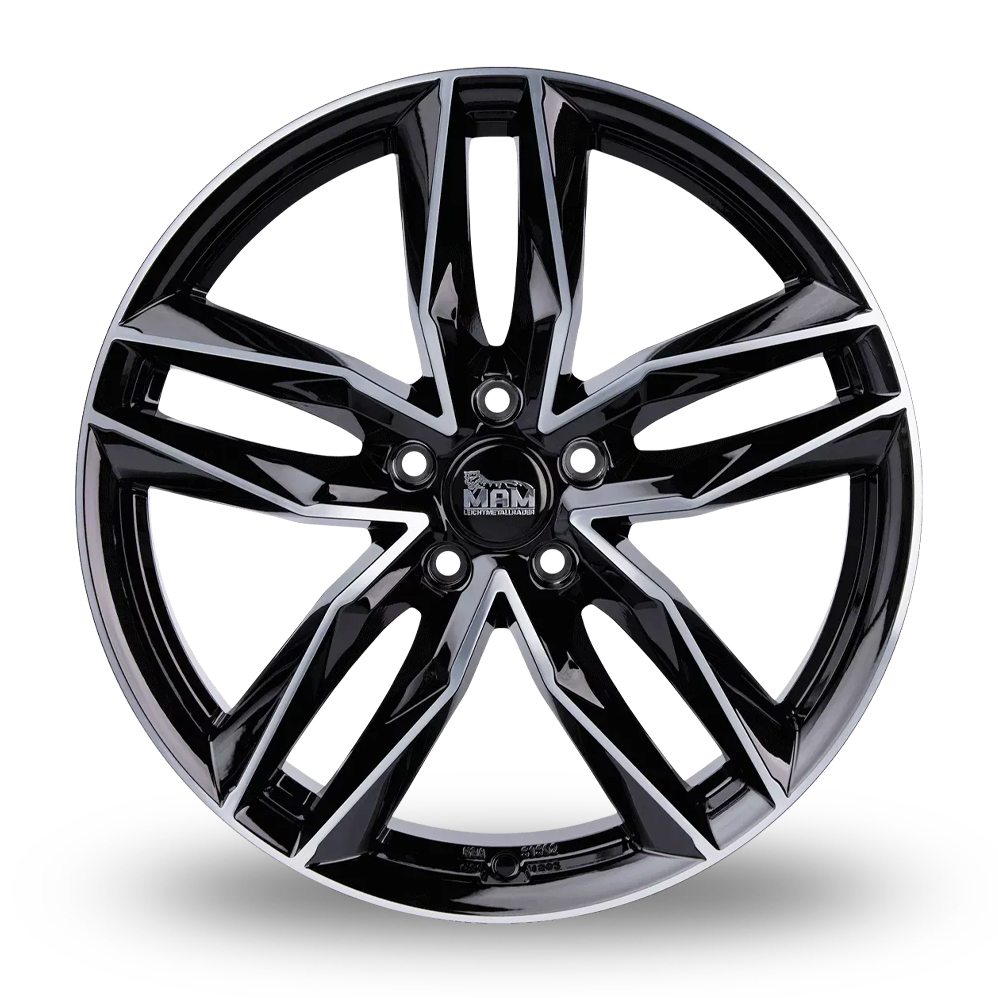 20" MAM RS3 Black Polished Alloy Wheels