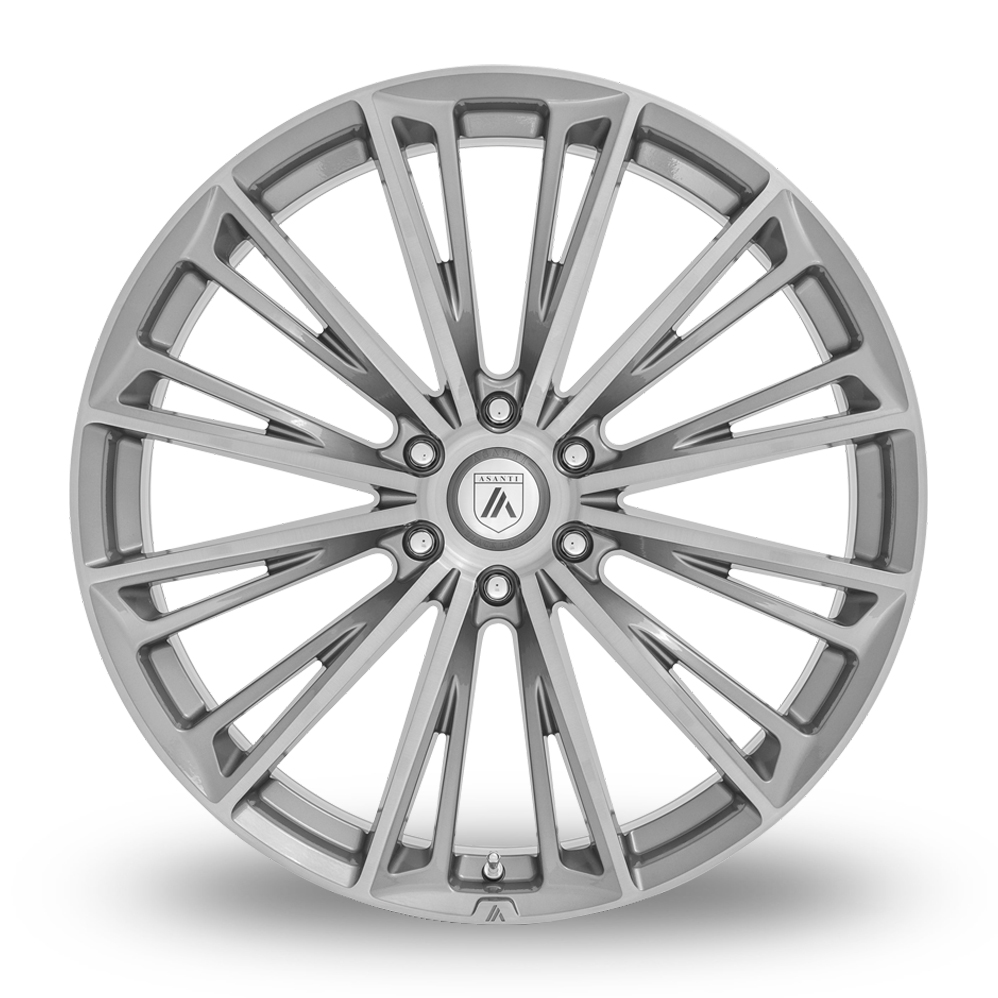 22" Asanti Black ABL30 Corona Titanium Brushed Alloy Wheels