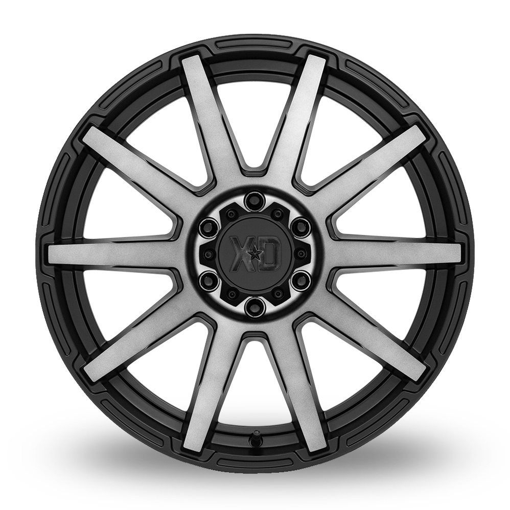 22" XD XD847 Outbreak Satin Black With Gray Tint Alloy Wheels