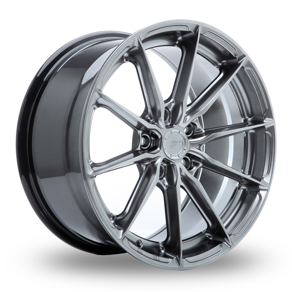 Japan Racing JR37 (8x17) (Custom Fitment) Hyper Black Alloy Wheels