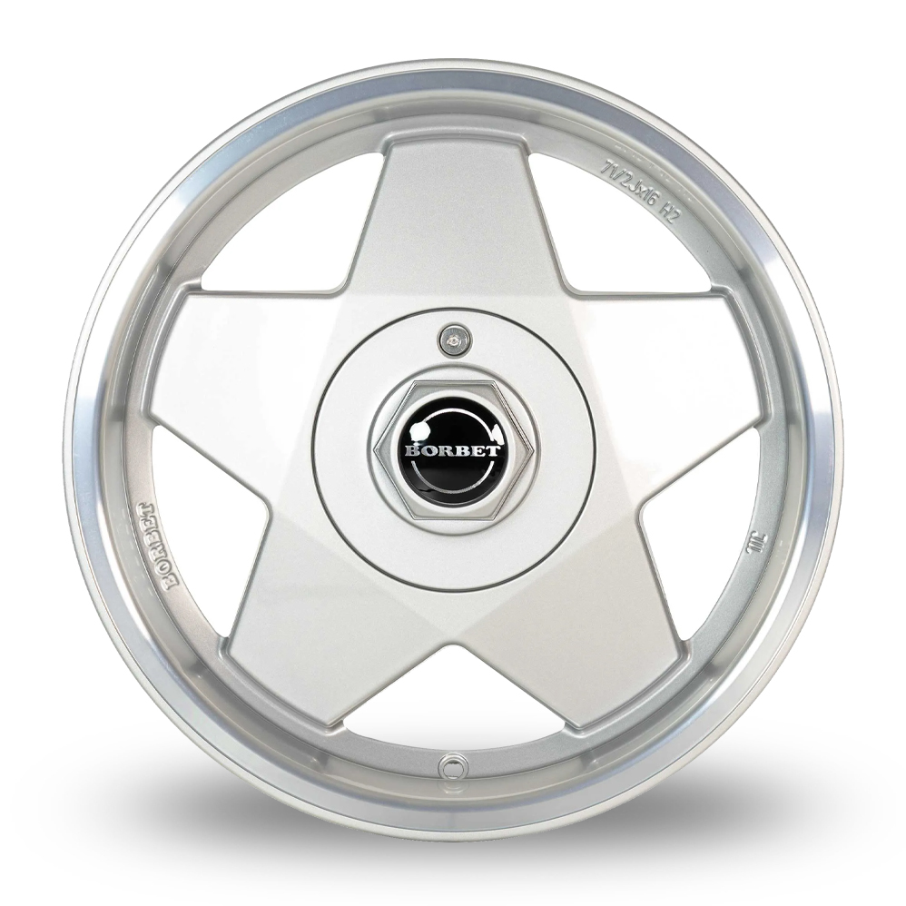 16" Borbet A Silver Polished Alloy Wheels