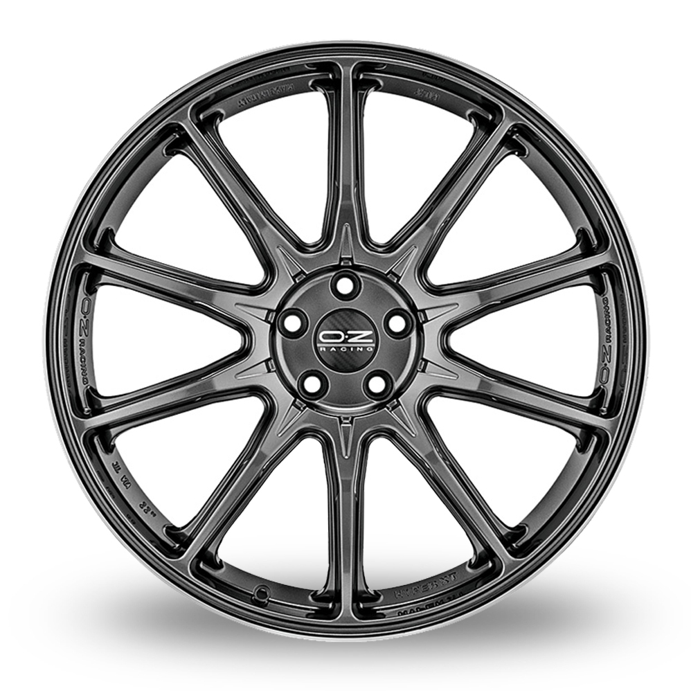 20" OZ Racing Hyper XT HLT Star Graphite Polished Lip Alloy Wheels