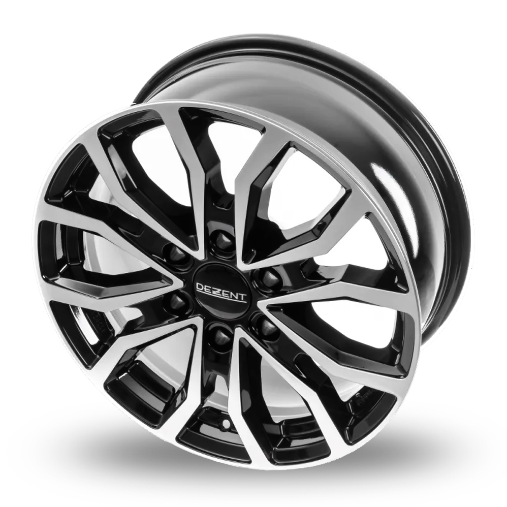 16" Dezent KC Black Polished Alloy Wheels