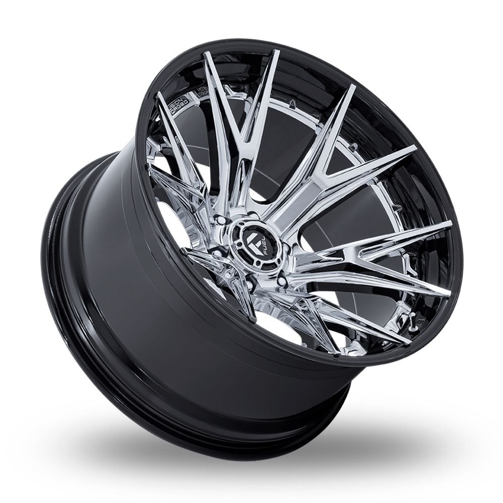 24" Fuel Off-Road FC402 Catalyst (USA Warehouse) Chrome With Gloss Black Lip Alloy Wheels
