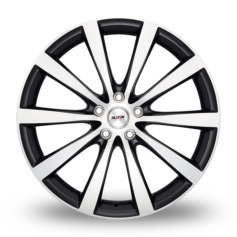19" Platin P 66 Matt Black Polished Alloy Wheels
