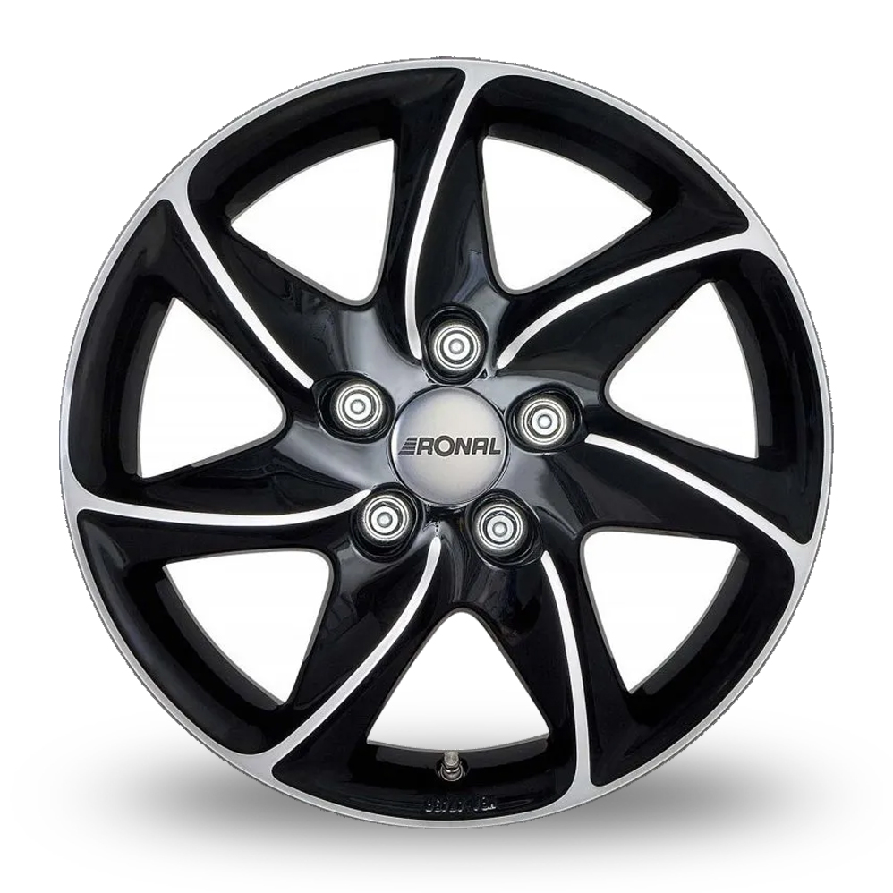 16" Ronal R51 Matt Black Polished Alloy Wheels