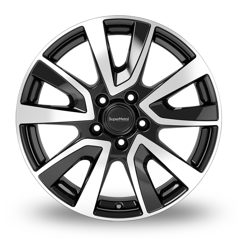 18" SuperMetal Vault Gloss Black Polished Alloy Wheels